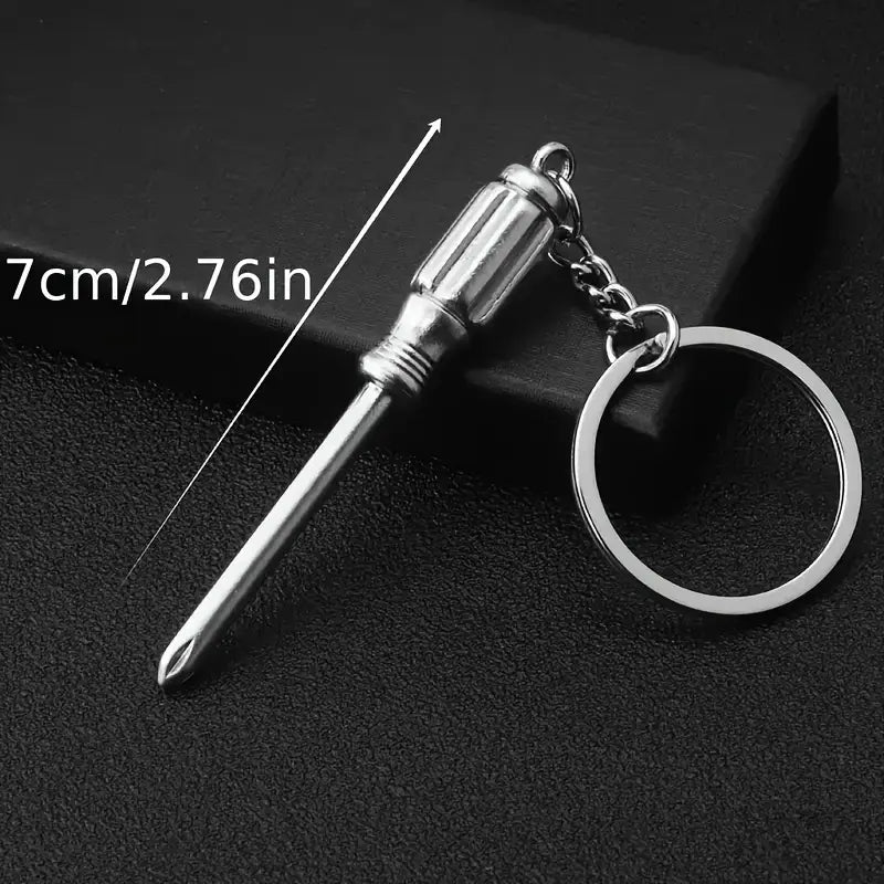 5er-Set Mini-Werkzeug-Schlüsselanhänger aus Aluminium – Street Style & Multitool-Design
