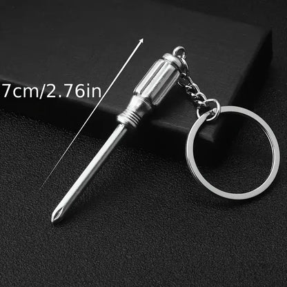 5er-Set Mini-Werkzeug-Schlüsselanhänger aus Aluminium – Street Style & Multitool-Design