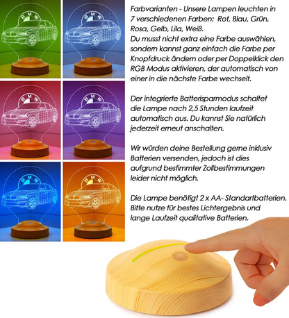 Auto Geschenkartikel Led Lampe mit Gravur