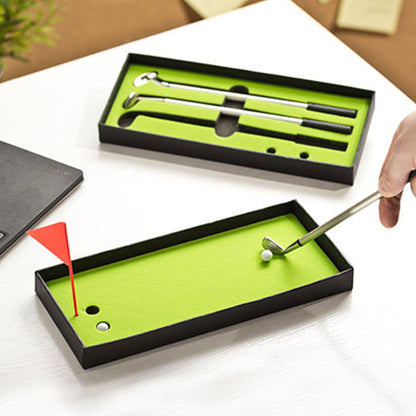 3 Golf Kugelschreiber samt bespielbarer Geschenkbox