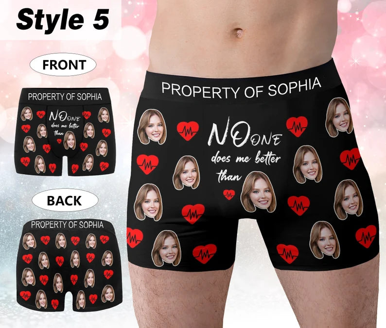 Individuell Gestaltete Boxershorts mit Ihrem Namen und Foto