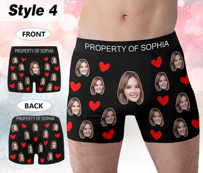 Individuell Gestaltete Boxershorts mit Ihrem Namen und Foto