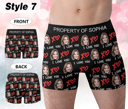 Individuell Gestaltete Boxershorts mit Ihrem Namen und Foto