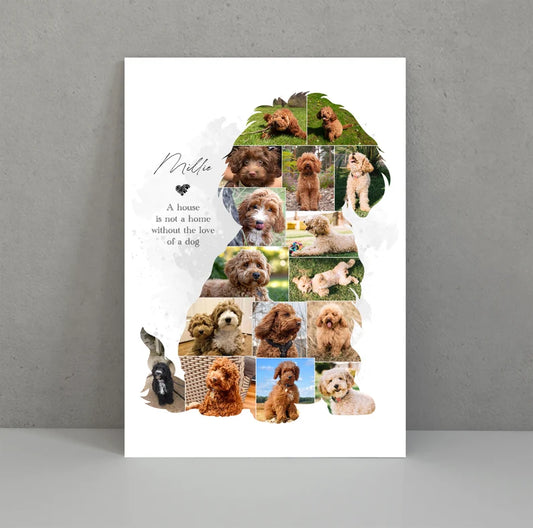 Personalisiertes Leinwandbild  Hunde-Fotocollage