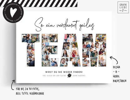 Fotocollage TEAM  Poster für Firmenjubiläum