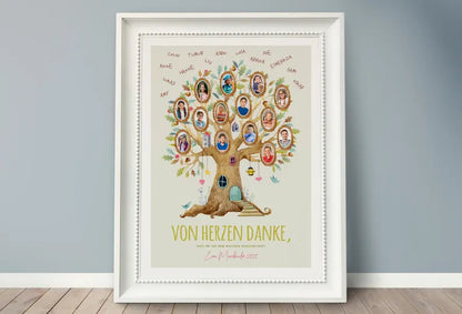 Personalisierte Abschiedsposter „Eiche“ zum Kindergartenabschied
