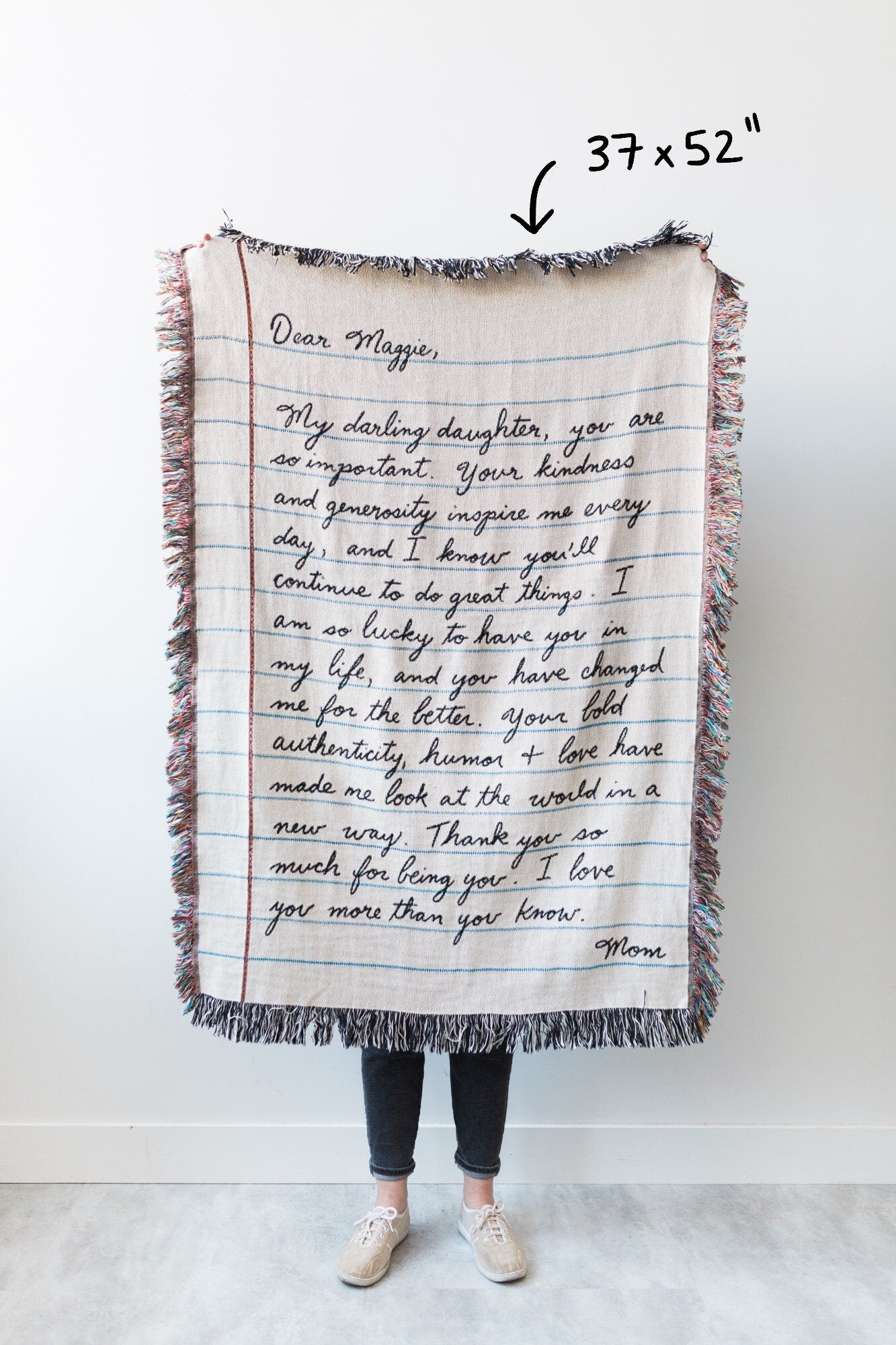Personalisierte Kuscheldecke mit individuellem Text