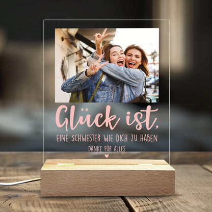 Personalisierte LED-Lampe mit Foto & Wunschtext(14.5cmX18.5cm)