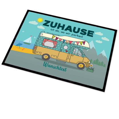 Bedruckte Fußmatte mit Wohnmobil