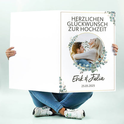 Große Glückwunschkarte im Format 70 x 50 cm