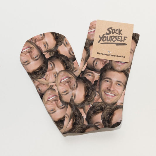 Personalisierbare Socken mit Gesicht
